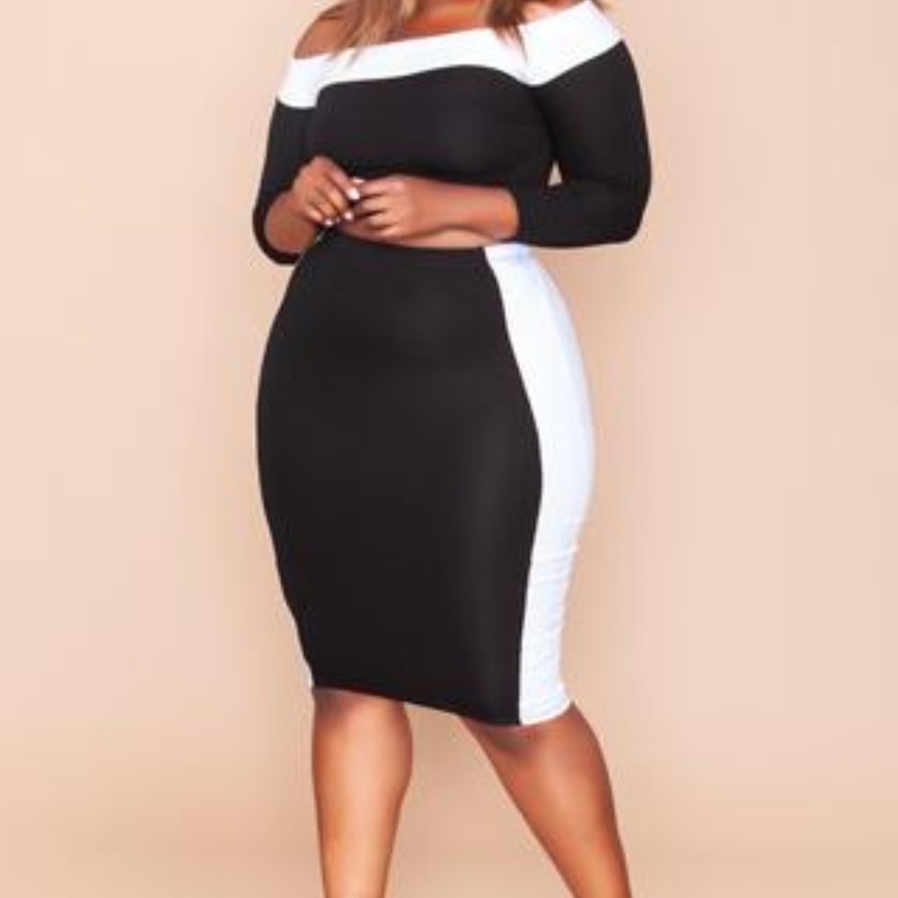 plus skirt and shirt